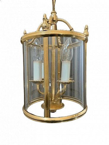 Brass lantern by Gaetano Sciolari, 1970s