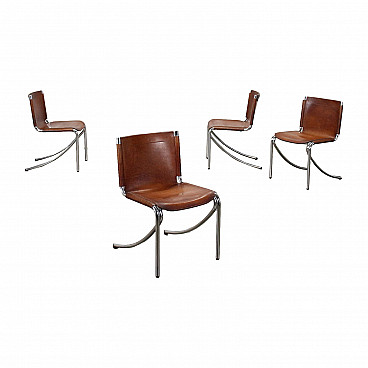 4 Jot chairs by Giotto Stoppino for Acerbis, 1970s