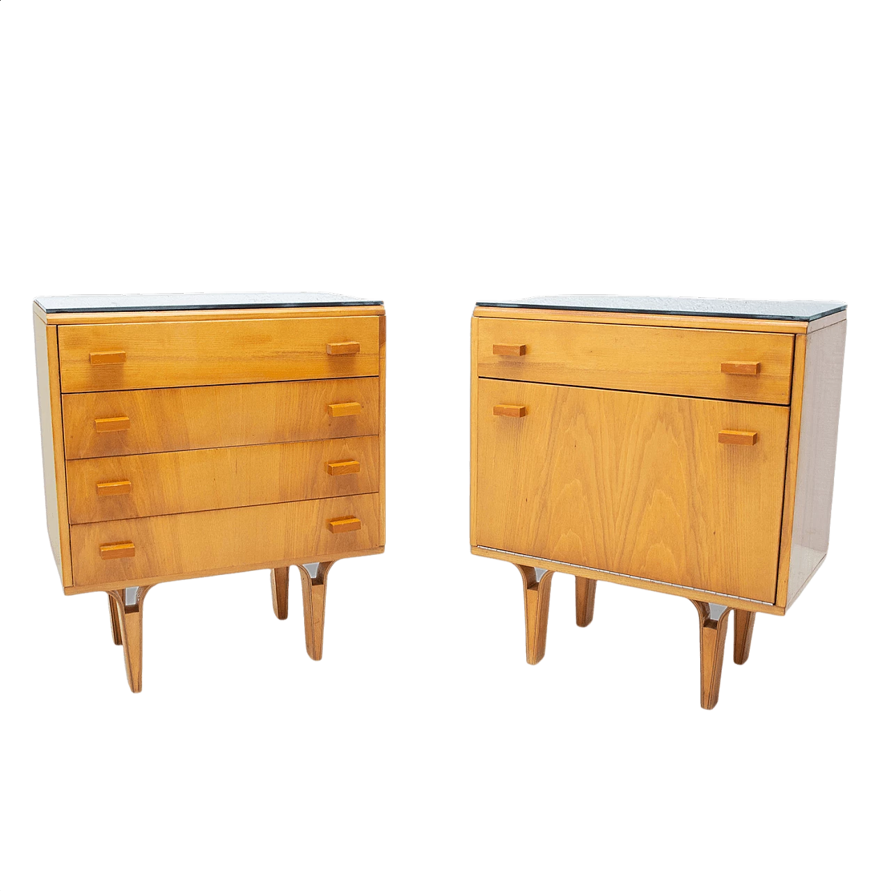 Coppia di comodini di Frantisek Mezulanik per Nový Domov, anni '70 1446491