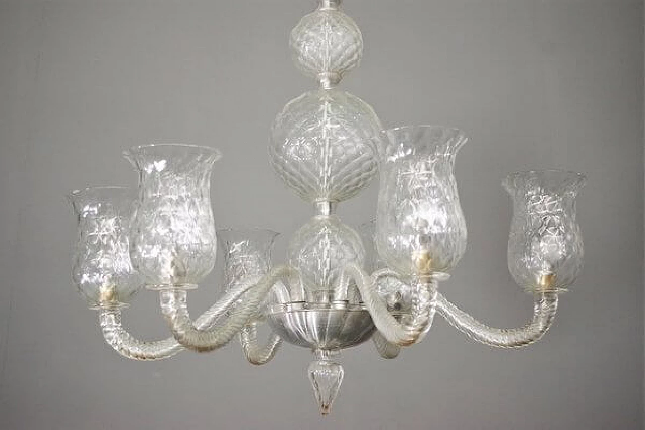 Murano glass chandelier by Venini, 1950s 1447243