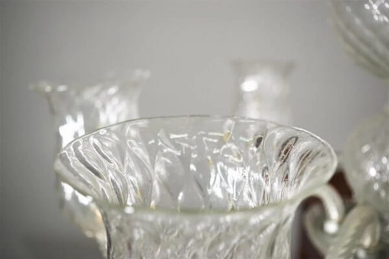 Lampadario in vetro di Murano di Venini, anni '50 1447246