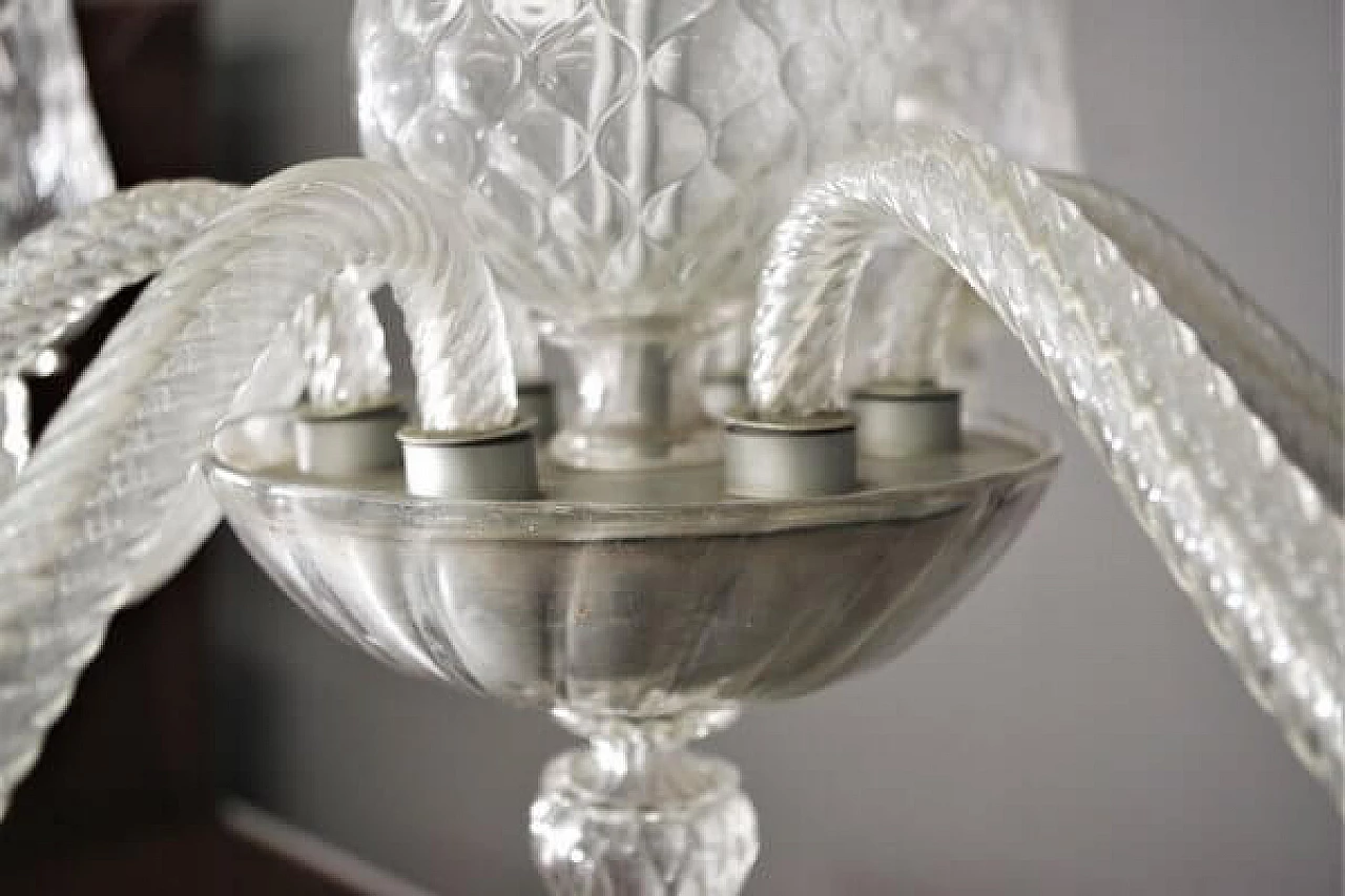 Lampadario in vetro di Murano di Venini, anni '50 1447257