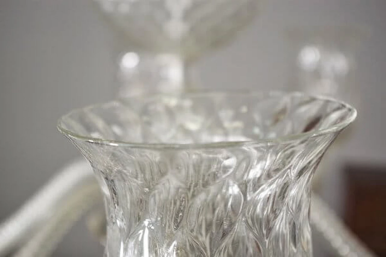 Lampadario in vetro di Murano di Venini, anni '50 1447264