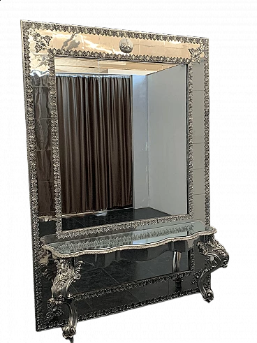 Mirror and console table by Piero Figura for Atena Peltri, 1980s