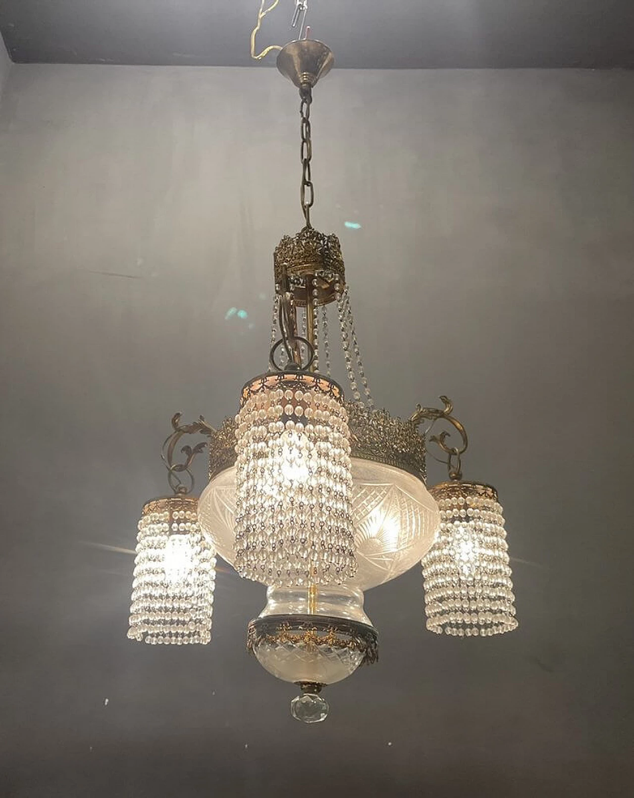 Lampadario in stile liberty, anni '30 1447391