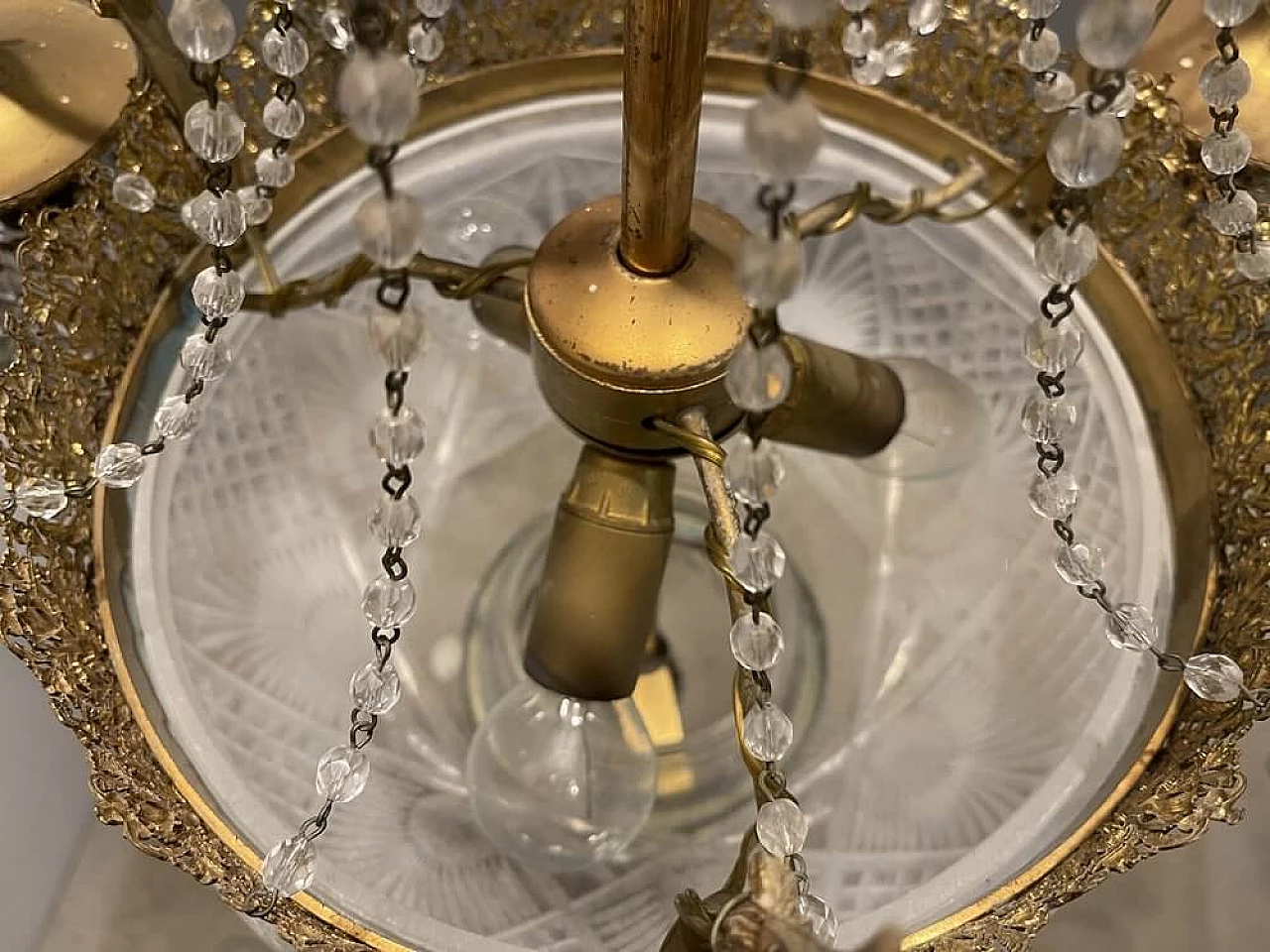 Lampadario in stile liberty, anni '30 1447392