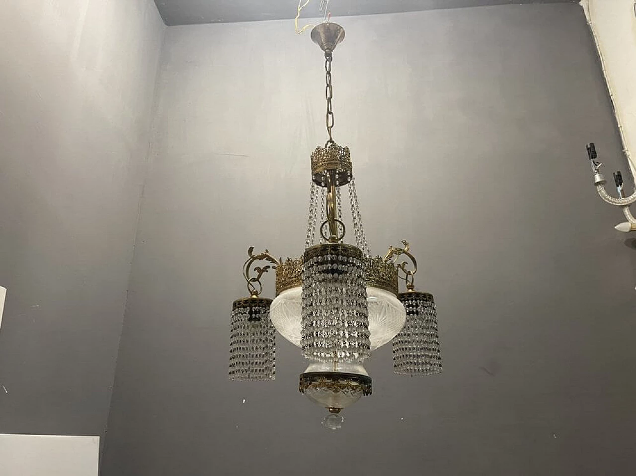 Lampadario in stile liberty, anni '30 1447396