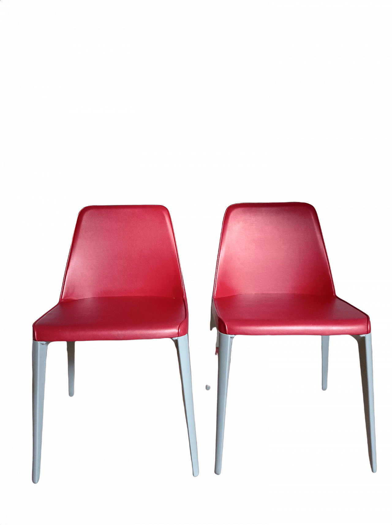 Pair of Ester Basic 691 chairs in leather by Patrick Jouin for Pedrali 1447464