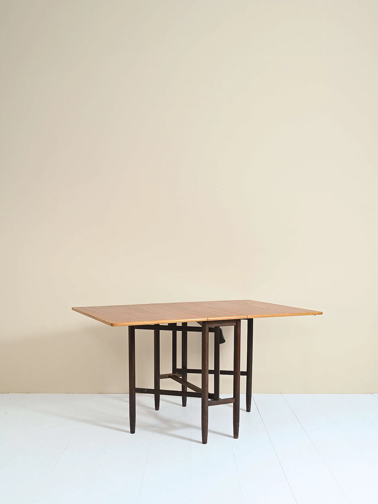 Slagbord teak extending table, 1960s 1447658