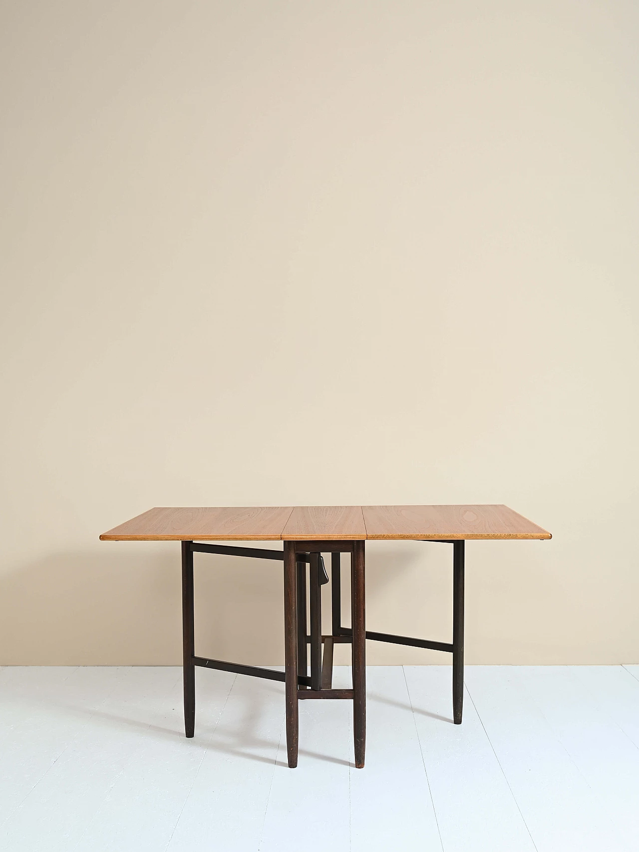 Slagbord teak extending table, 1960s 1447661