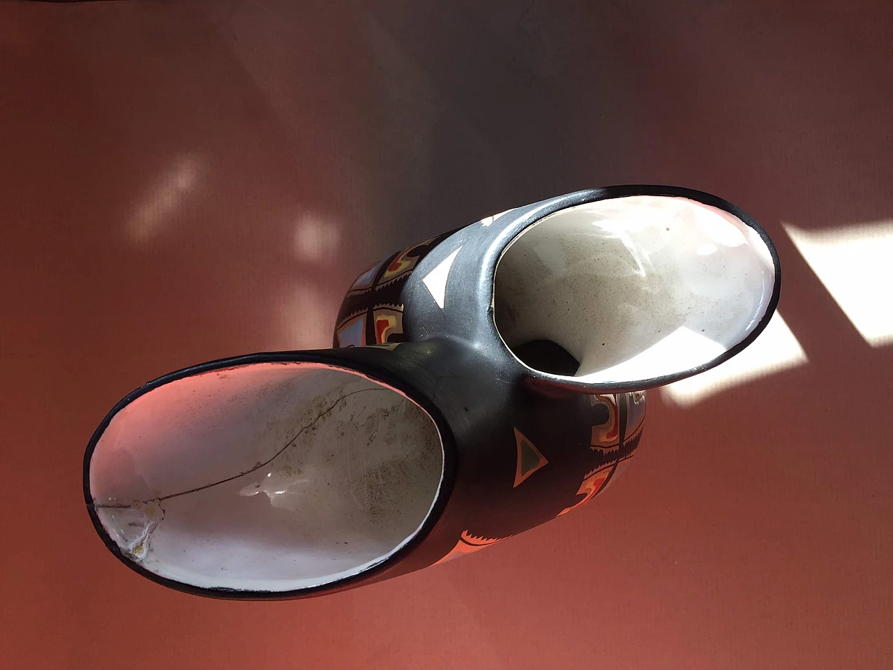 Deruta multicoloured ceramic vase, 1950s 1448400