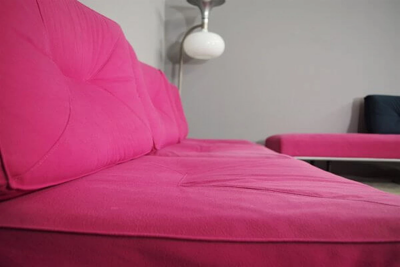 Pair of Saporiti sofas with removable alcantara covers, 1990s 1448664