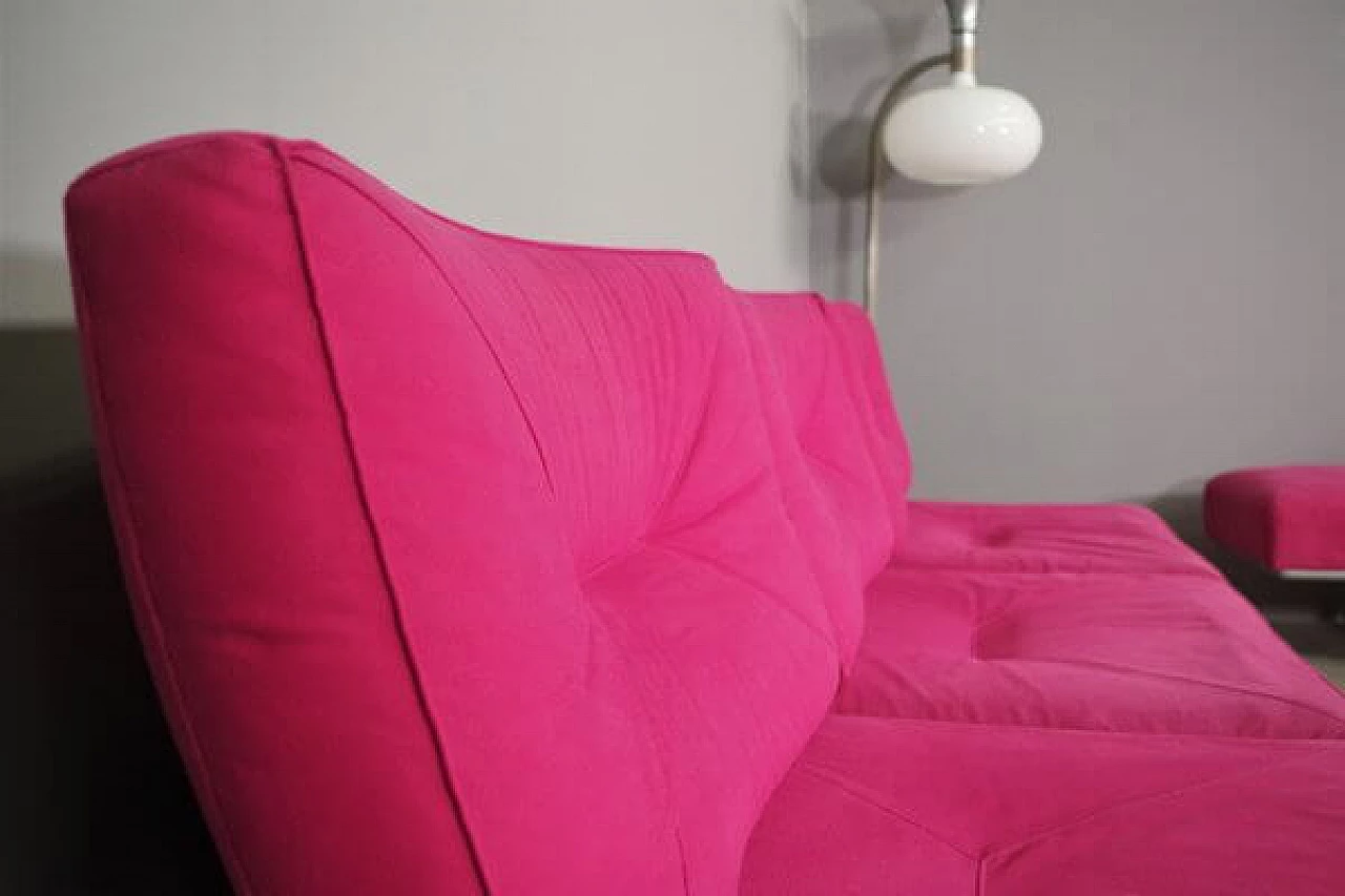 Pair of Saporiti sofas with removable alcantara covers, 1990s 1448667