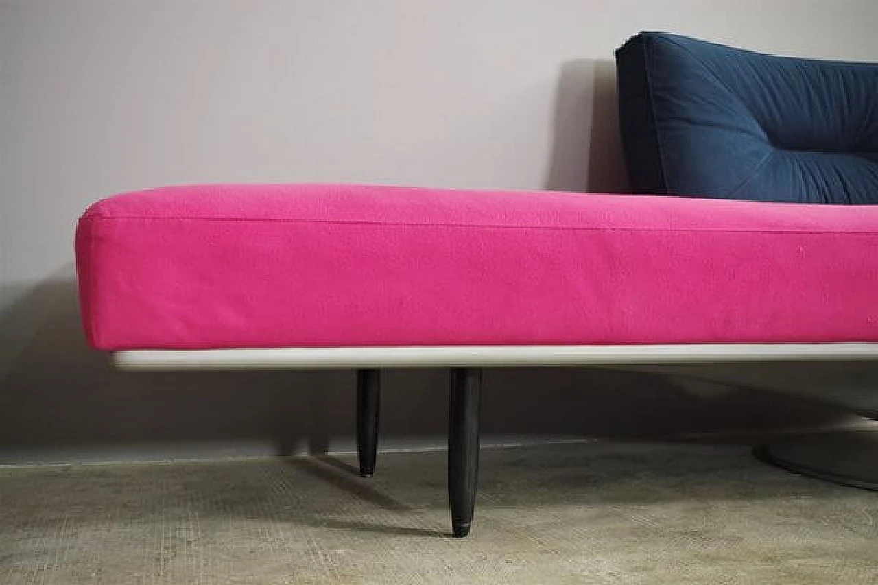 Pair of Saporiti sofas with removable alcantara covers, 1990s 1448676