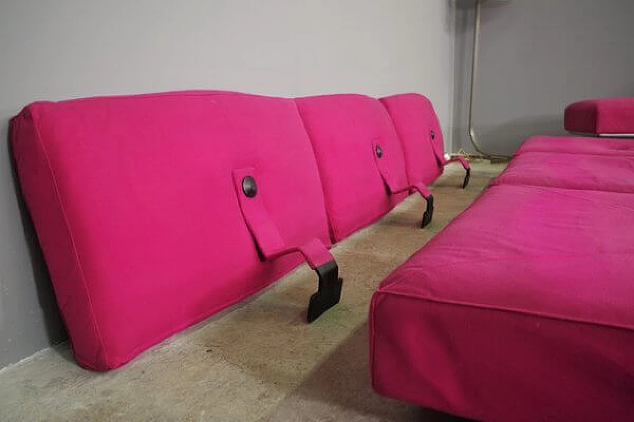 Pair of Saporiti sofas with removable alcantara covers, 1990s 1448684
