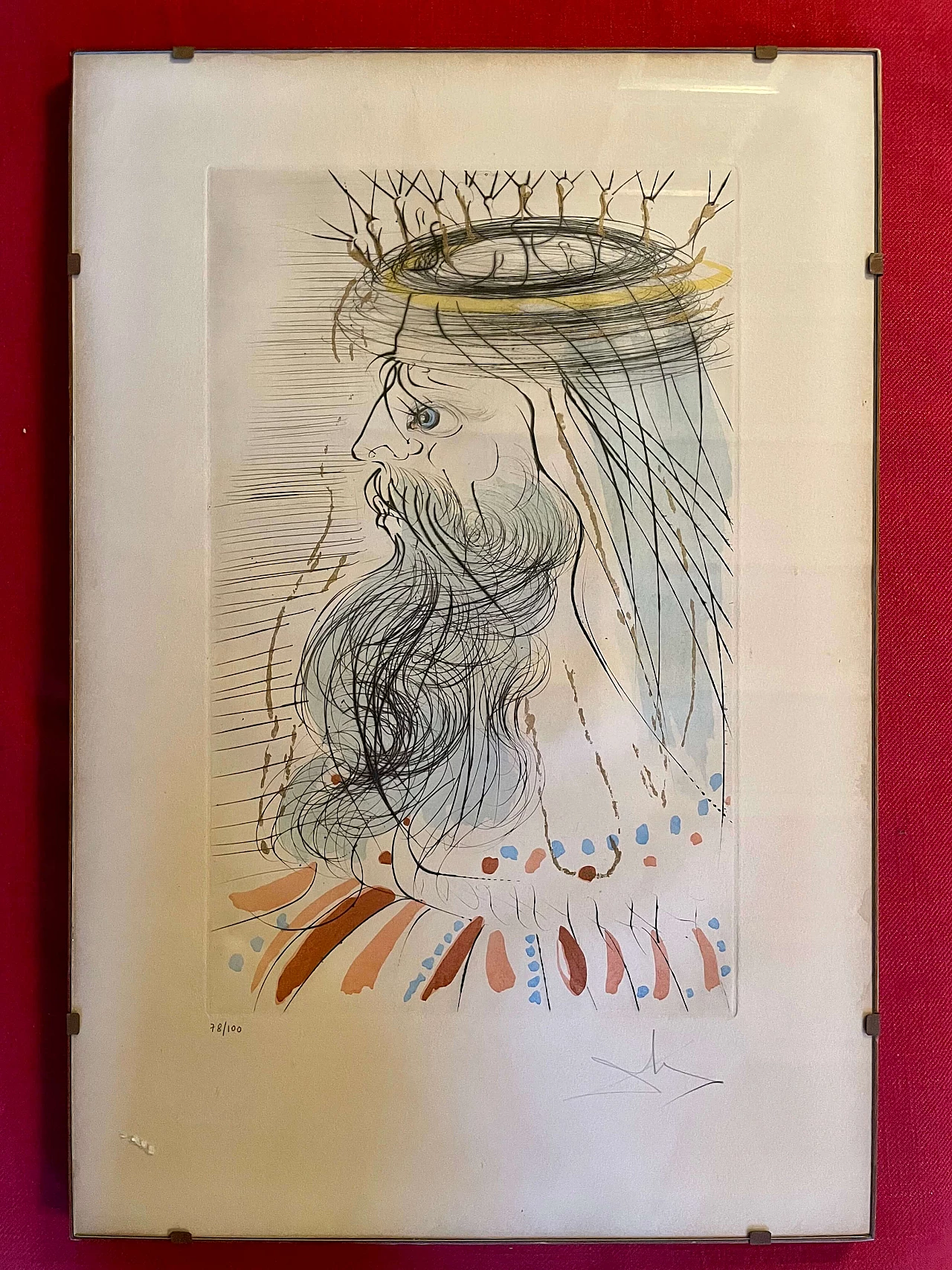 King Solomon colour etching by Salvador Dalí, 1960s 1448861