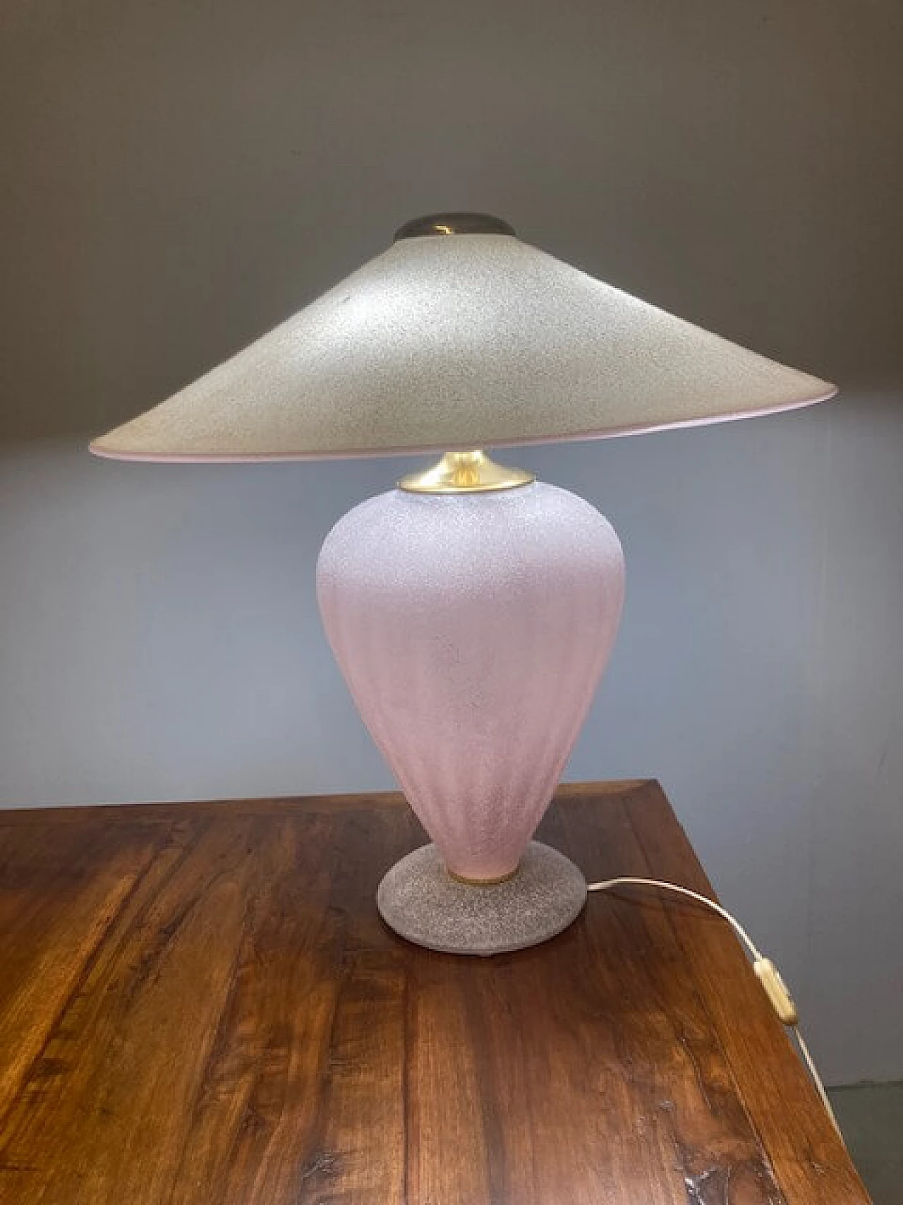 Lilac Murano glass table lamp, 1970s 1449281