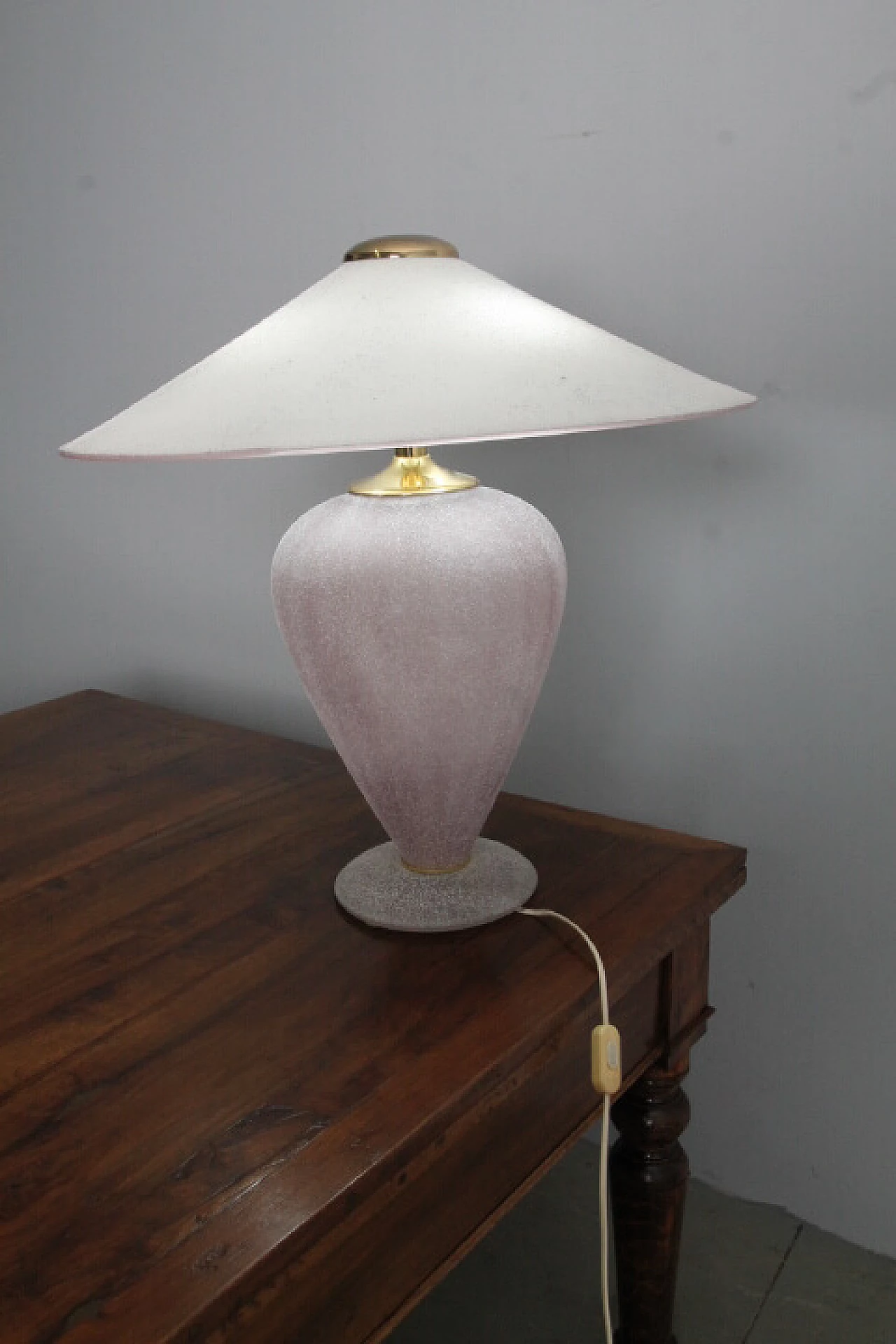 Lilac Murano glass table lamp, 1970s 1449292