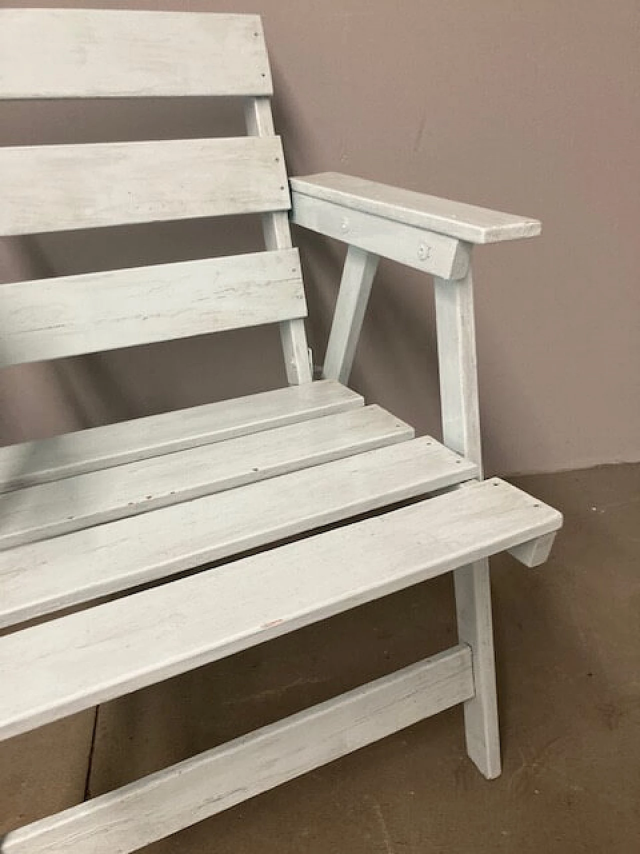 Pair of wooden outdoor armchairs, 1950s 1449317