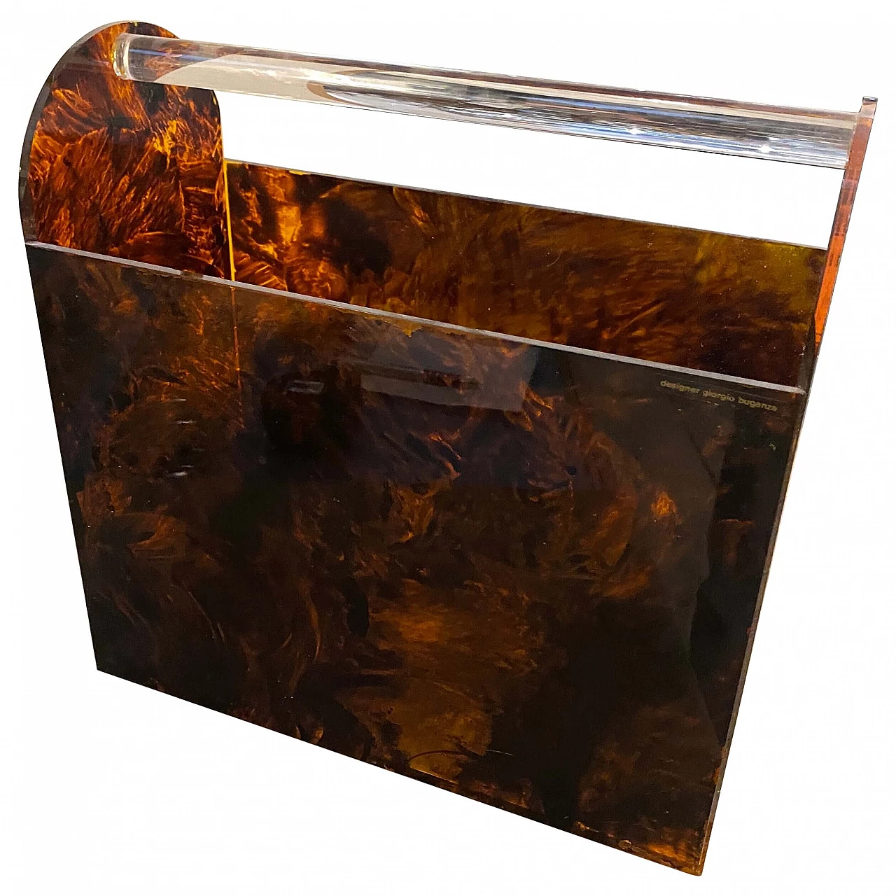 Magazine rack in lucite and plexiglass, 70s 1449616