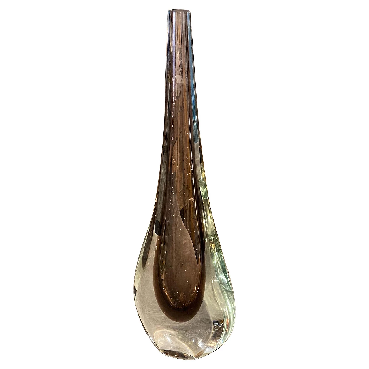 Space Age vase in Sommerso Murano glass by Flavio Poli, 70s 1449626