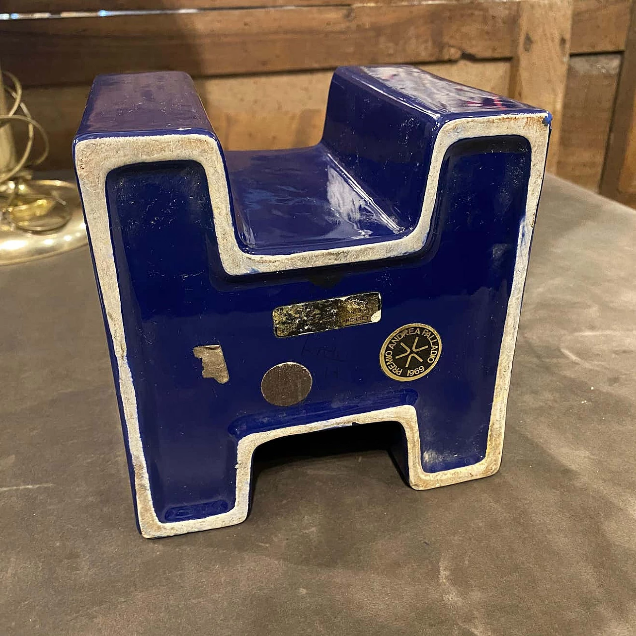 Vase in vetrochina ceramic by Fratelli Brambilla, 60s 1450021