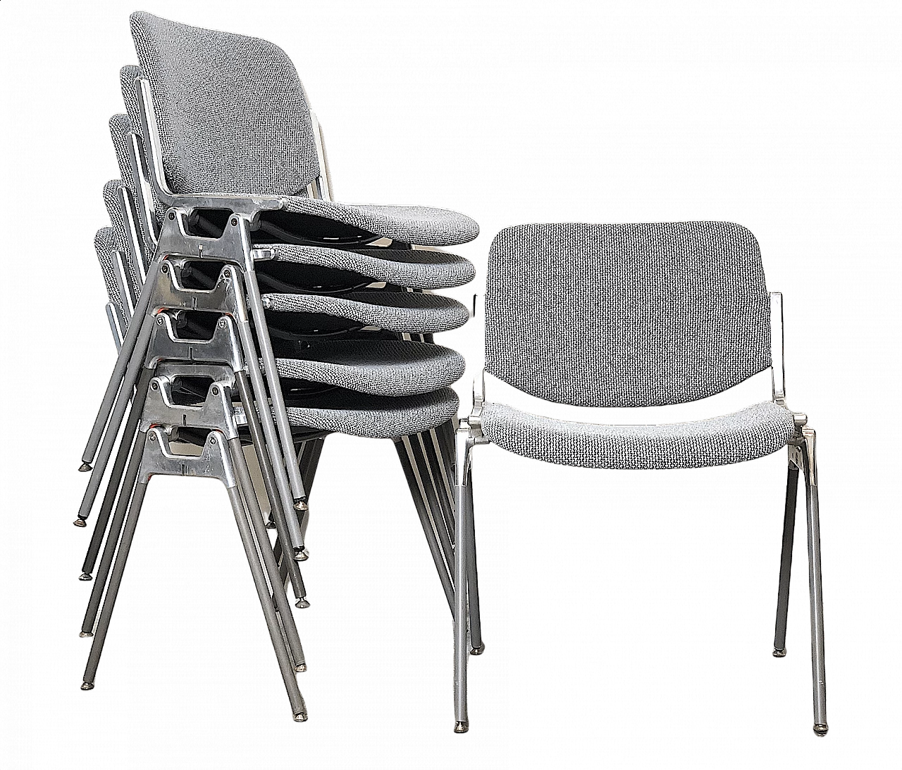 6 DSC 106 chairs by Anonima Castelli by Giancarlo Piretti, 1960s 1450168