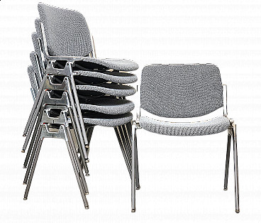 6 DSC 106 chairs by Anonima Castelli by Giancarlo Piretti, 1960s