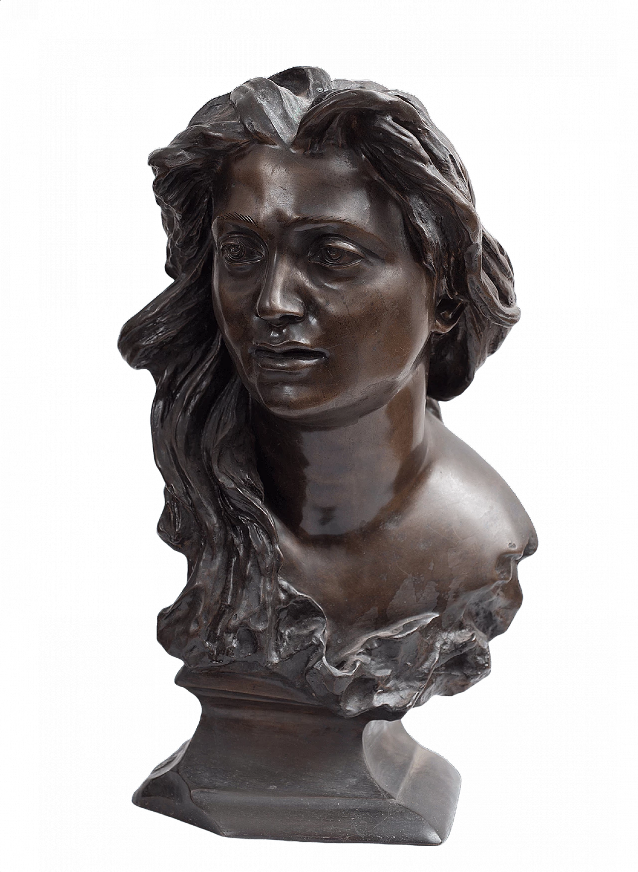 Scultura in bronzo di busto di Anna di Vincenzo Gemito, del '800 1450299