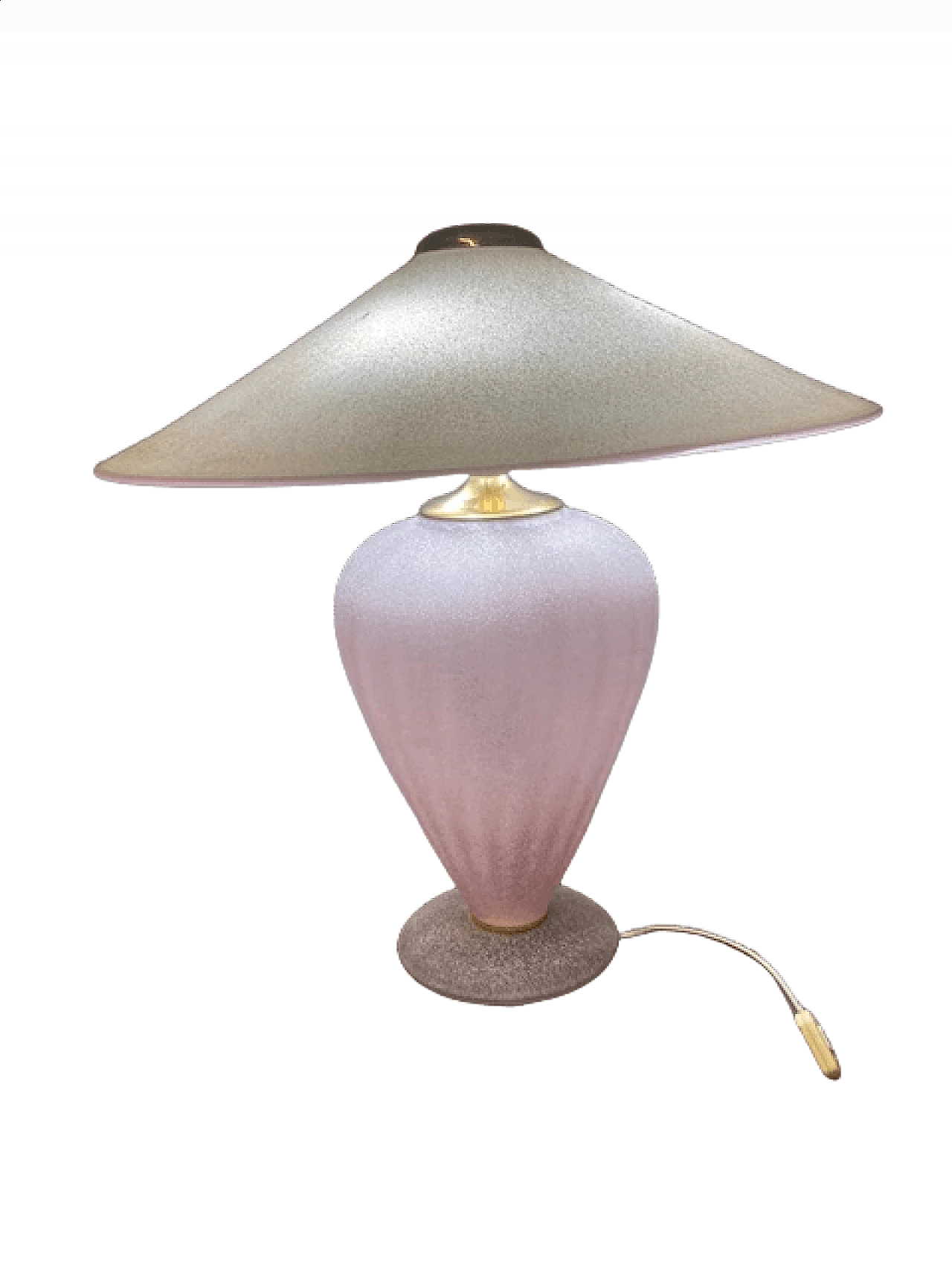 Lampada da tavolo in vetro di Murano lilla, anni '70 1450382