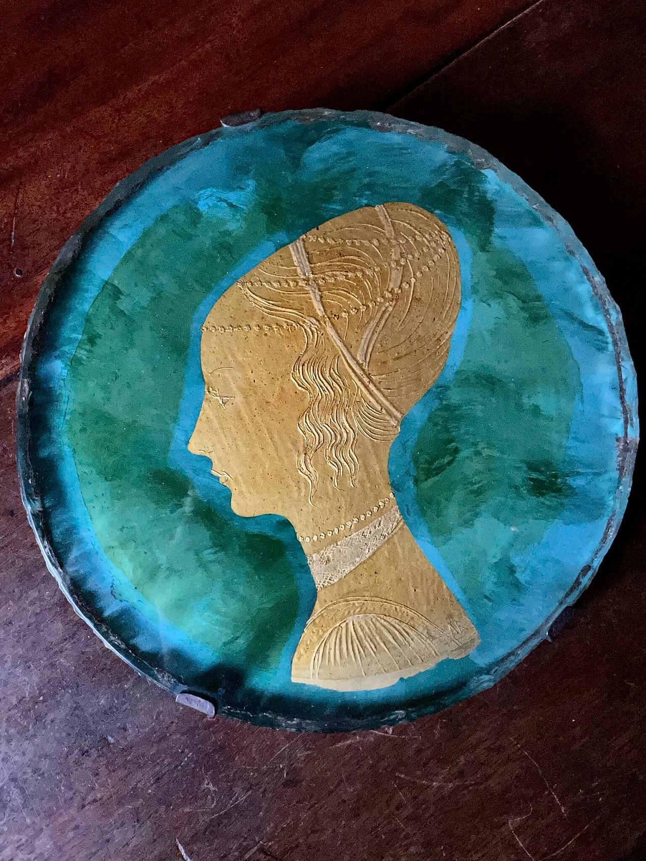 Tre profili femminili sotto vetro, anni '40 1450472