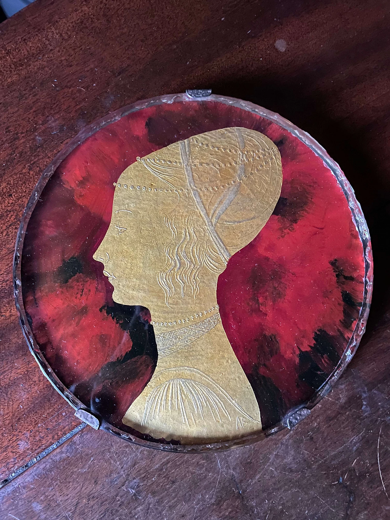 Tre profili femminili sotto vetro, anni '40 1450473