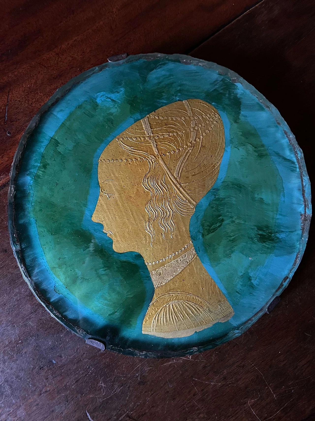 Tre profili femminili sotto vetro, anni '40 1450475