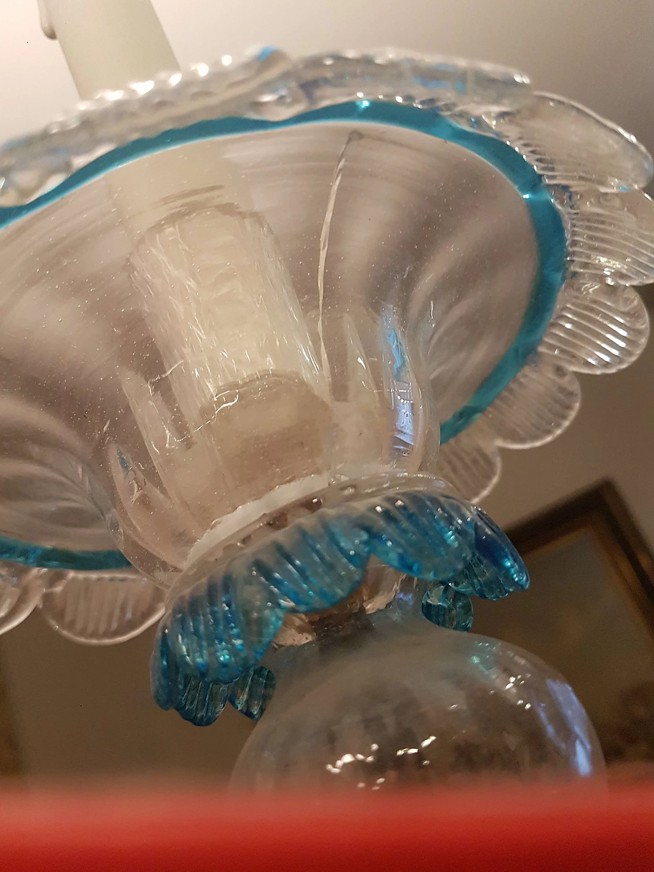 Lampadario ca' Rezzonico in vetro di Murano, '700 1450476