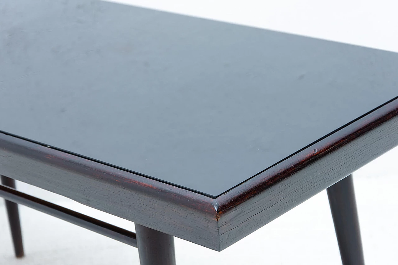 Tavolino da caffè in vetro opaco, anni '60 1451540