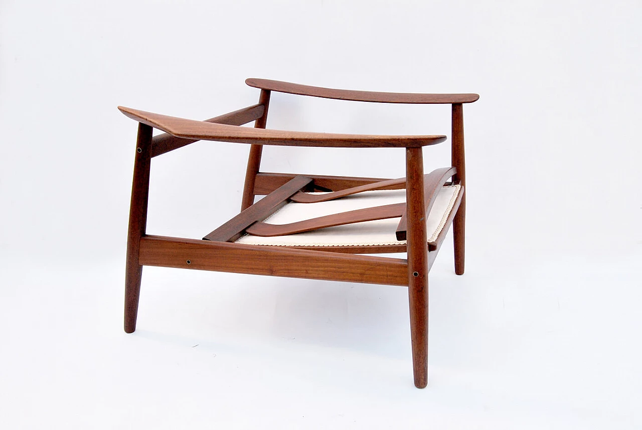 Poltrona in teak di Arne Vodder per France & Son, anni '60 1451709