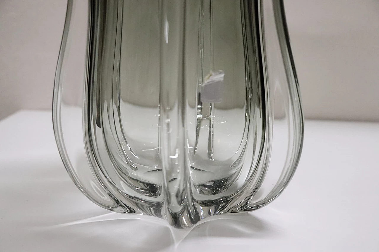 Tulip vase in smoked Murano glass, 1970s 1451800