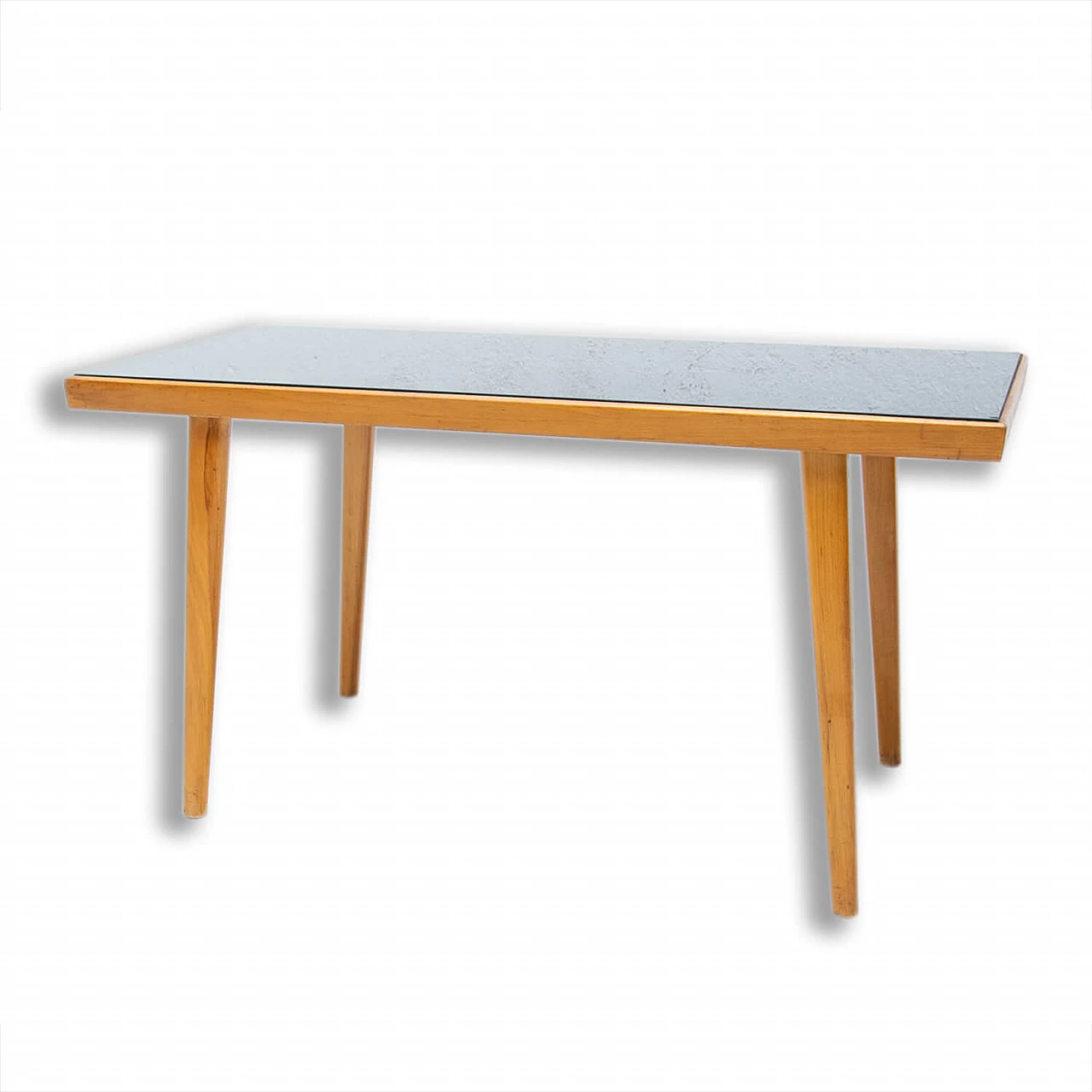 Black matt glass coffee table, 1960s 1452647