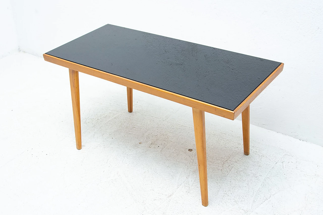 Black matt glass coffee table, 1960s 1452649