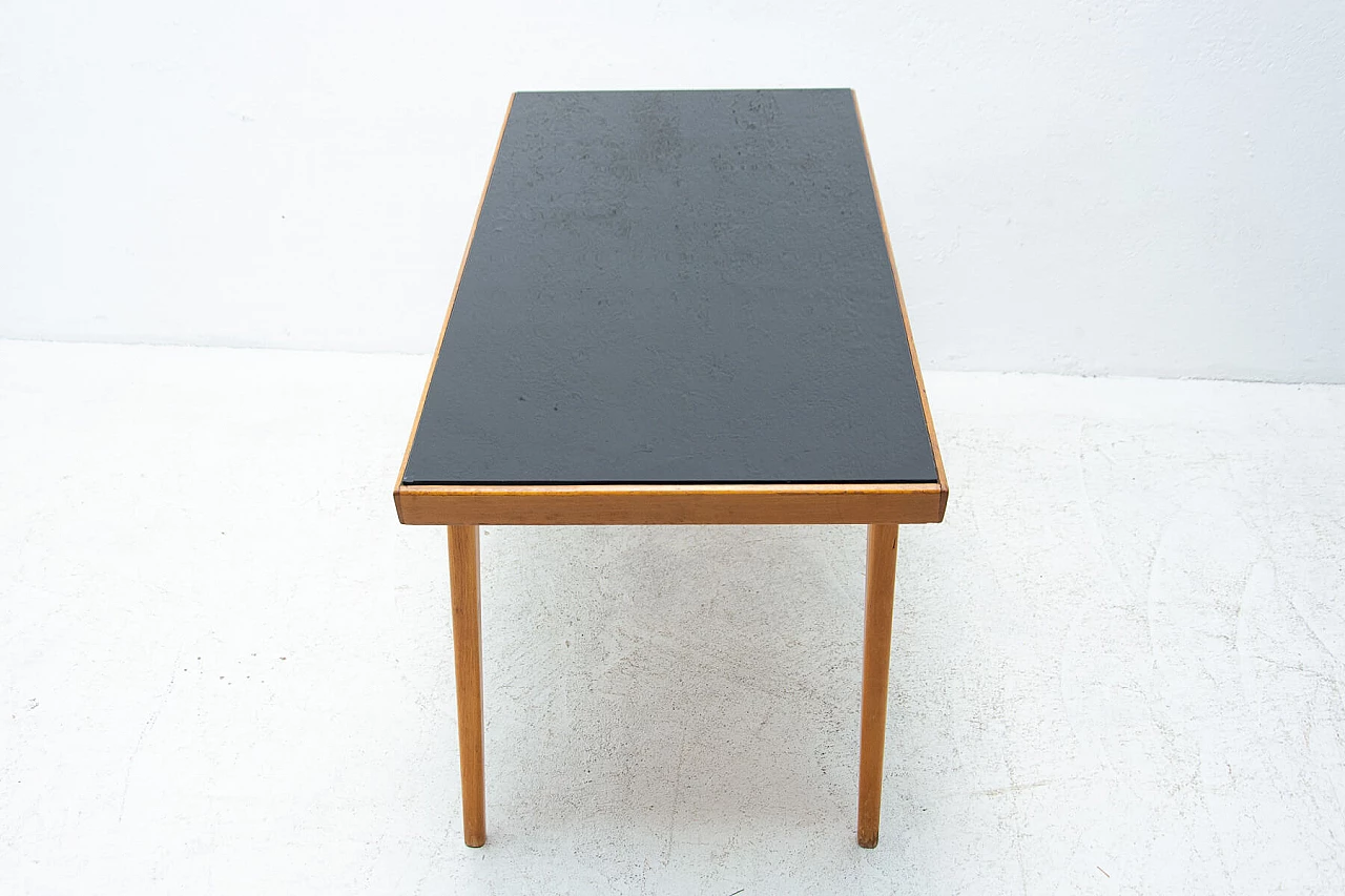 Black matt glass coffee table, 1960s 1452656