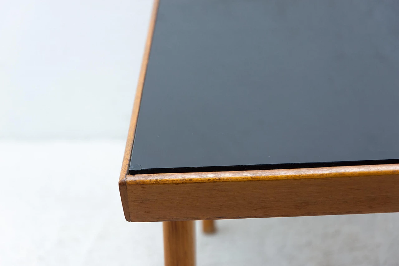 Black matt glass coffee table, 1960s 1452657