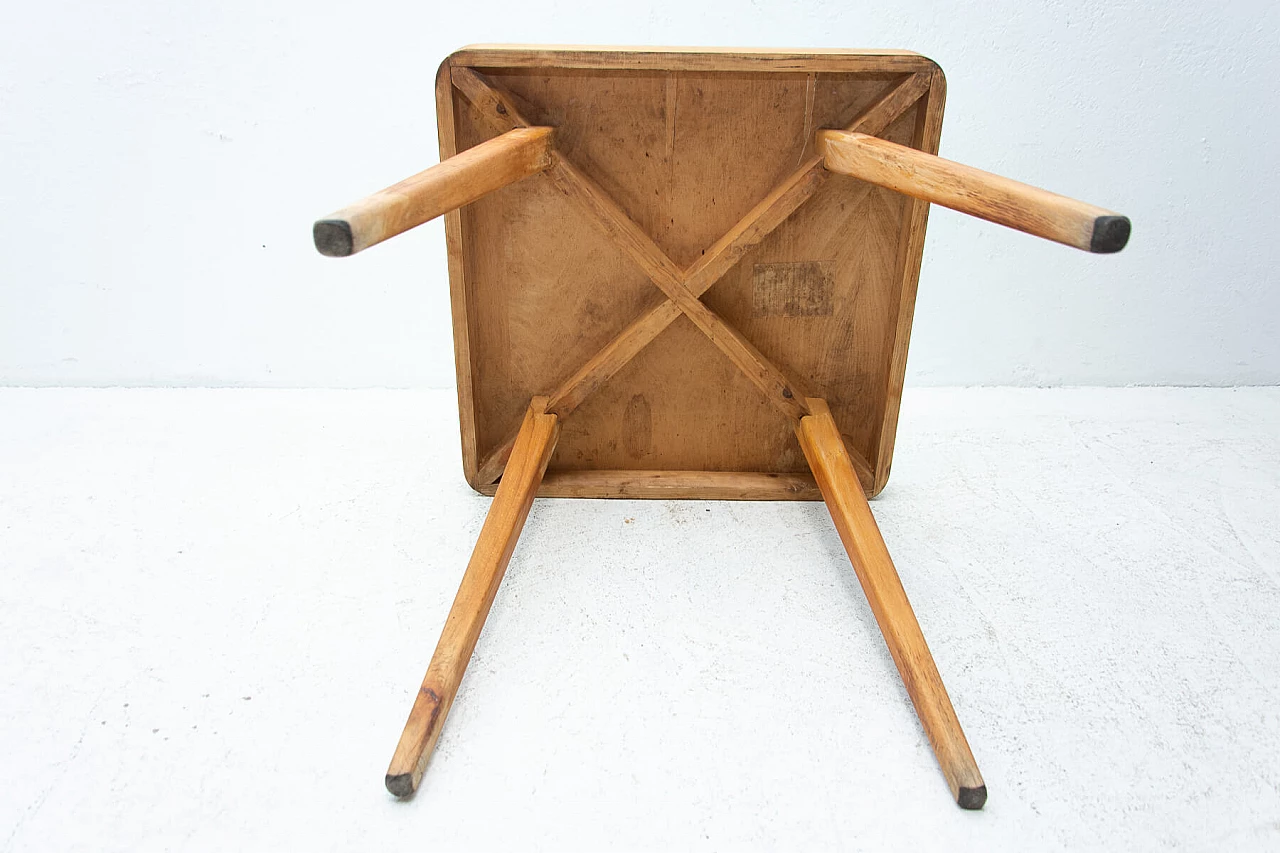 Coloured service table in beech and Formica, 1960s 1452690