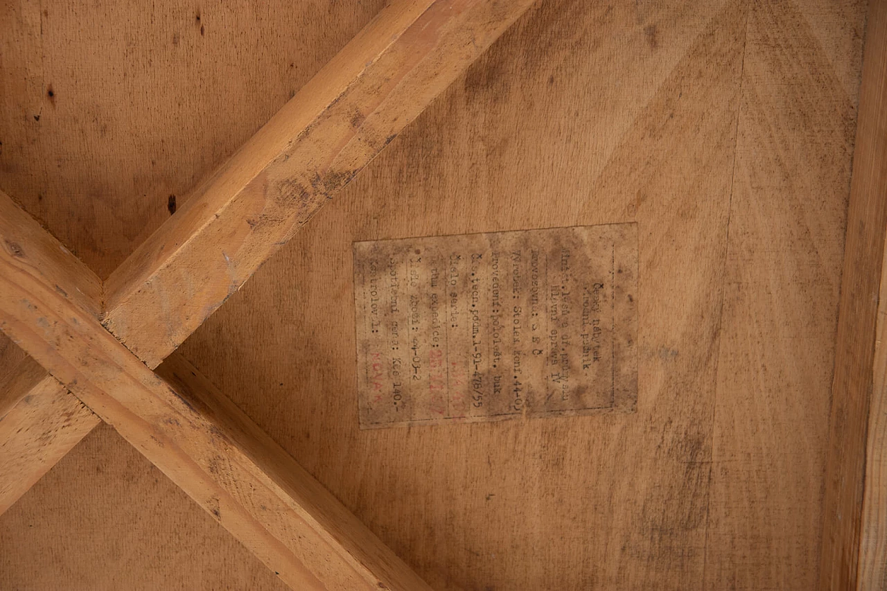 Coloured service table in beech and Formica, 1960s 1452691