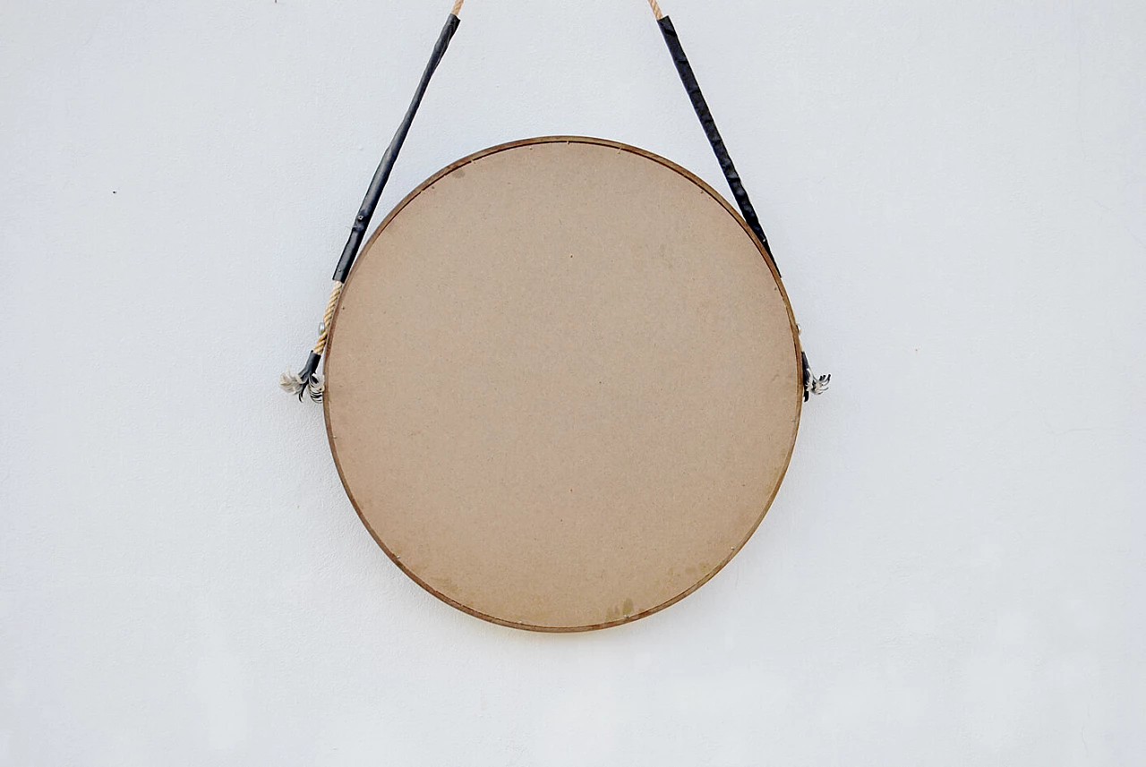 Round teak mirror, 1960s 1452700