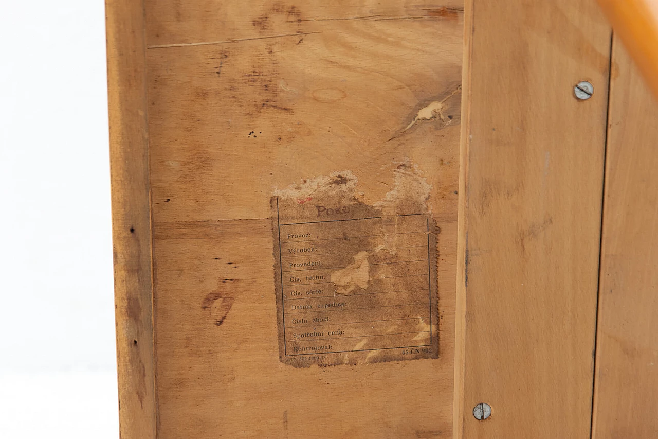 Tavolo centrale in legno di faggio, anni '60 1452710