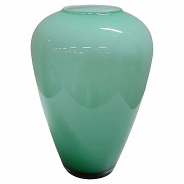 Enamelled Murano glass vase, 1980s