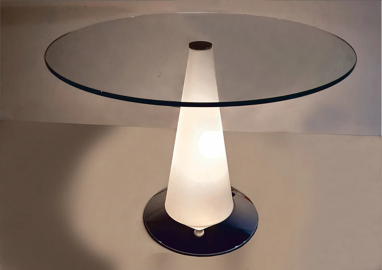 Birillo coffee table by Parisotto for Fontana Arte with interior light, 1980s 1454175