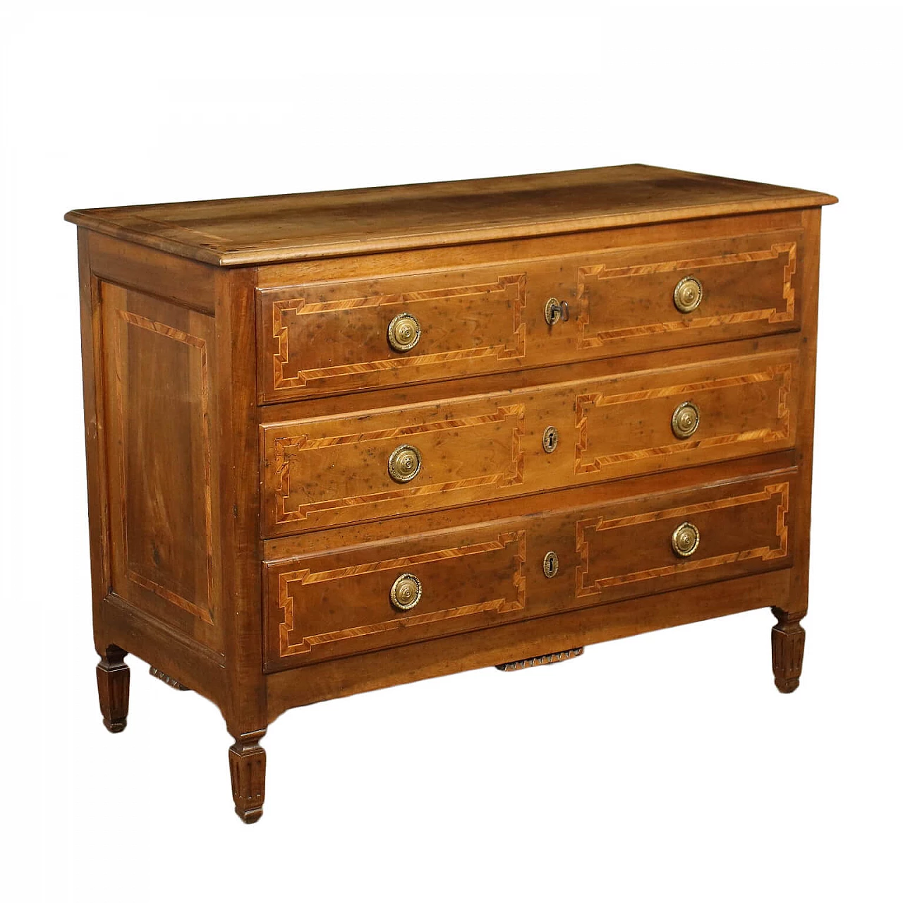 Neoclassical chest of drawers with maple decoration, 18th century 1454375