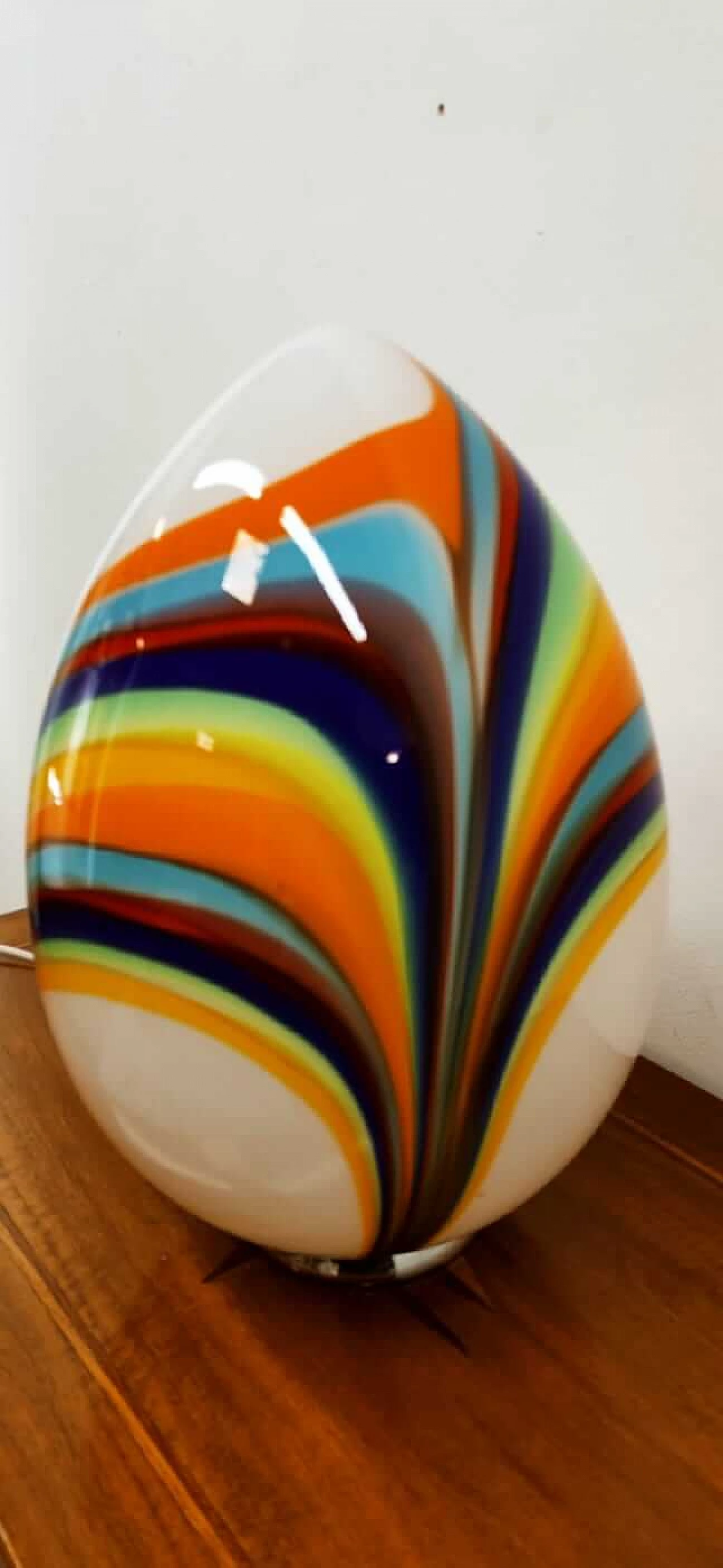 Blown Murano glass egg-shaped table lamp, 1960s 1455789