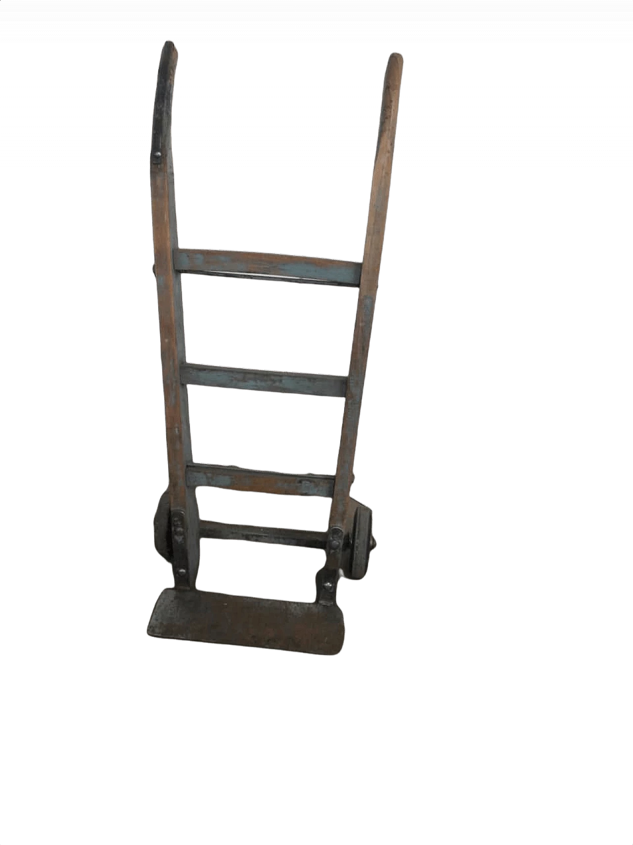 Industrial trolley made of oak and iron, 1950s 1456160